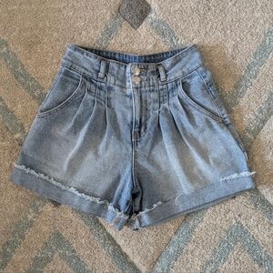 Wild Fable Light Blue Rolled Cuff Jean Shorts, Size 00